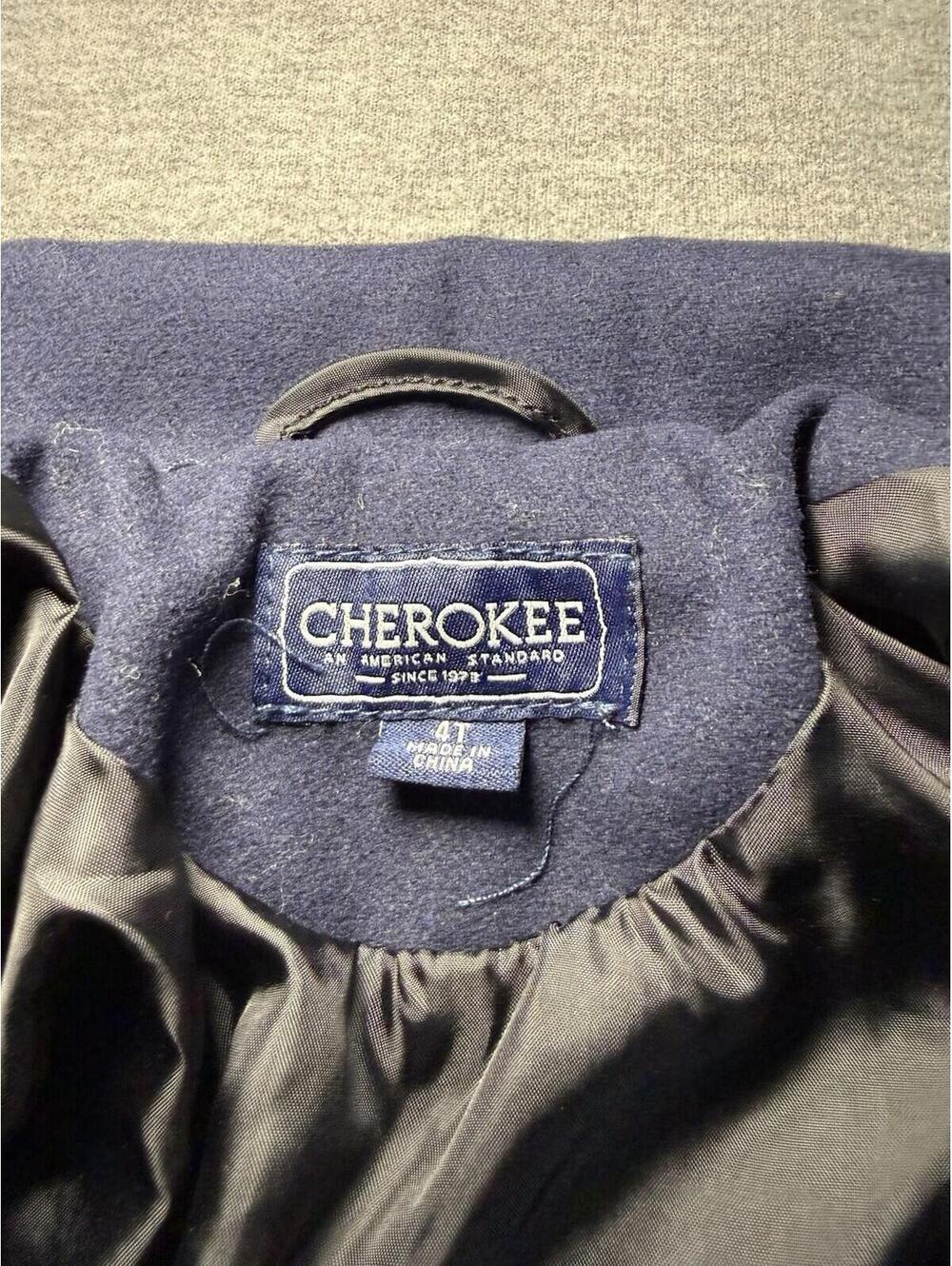 Cherokee Girls Dress Coat-4T/Navy Blue/Buttons/Snap Button/Dressy/Thick - Picture 8 of 11